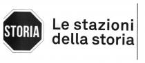marchio figurativo simula il segnale stradale dello stop con all interno la scritta STORIA e, acconto, la scritta Le stazioni marchio figurativo simula il segnale stradale dello stop con all interno la scritta STORIA e, acconto, la scritta Le stazioni della storia . Il marchio figurativo simula il segnale stradale dello stop con all interno la scritta STORIA e, acconto, la scritta Le stazioni