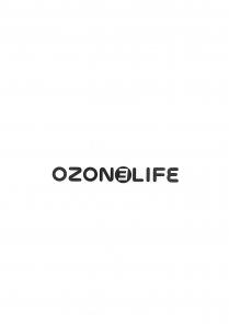 OZONOLIFE tutto scritto in stampatello, la lettera O finale di OZONO ha all interno la lettera E risvoltata, segue attaccata la OZONOLIFE tutto scritto in stampatello, la lettera O finale di OZONO ha all interno la lettera E risvoltata, segue attaccata la scritta LIFE schiarita. OZONOLIFE tutto scritto in stampatello, la lettera O finale di OZONO ha all interno la lettera E risvoltata, segue attaccata la