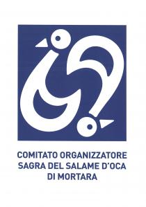 Comitato Organizzatore Sagra del Salame d oca di Mortara Il marchio del Comitato Organizzatore Sagra del Salame d oca di Mortara è Comitato Organizzatore Sagra del Salame d oca di Mortara marchio del Comitato Organizzatore Sagra del Salame d oca di Mortara è composto da un quadrato blu contenente la sagoma di due oche: l oca sulla destra ha la testa in alto, l oca di sinistra ha la testa in basso, le sagome hanno il contorno bianco. Sotto il quadrato vi è la scritta COMITATO ORGANIZZATORE SAGRA DEL SALAME D OCA DI MORTARA in maiuscolo e di colore blu. Comitato Organizzatore Sagra del Salame d oca di Mortara Il marchio del Comitato Organizzatore Sagra del Salame d oca di Mortara è