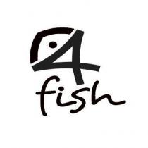 marchio è composto da un pesce nero stilizzato su sfondo bianco sovrastante la scritta in corsivo fish con font marchio è composto da un pesce nero stilizzato su sfondo bianco sovrastante la scritta in corsivo fish con font di fantasia e anch essa di colore nero; il suddetto pesce è a sua volta composto da un segno grafico curvo con la concavità rivolta verso il basso, un punto ed un numero 4; il tutto come da immagine allegata. Il marchio è composto da un pesce nero stilizzato su sfondo bianco sovrastante la scritta in corsivo fish con font