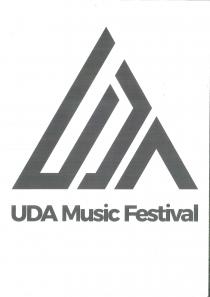UDA MUSIC FESTIVAL Il logo rappresenta in forma stilizzata le tre lettere U, D, A . le tre lettere, disposte a formare UDA MUSIC FESTIVAL logo rappresenta in forma stilizzata le tre lettere U, D, A . le tre lettere, disposte a formare un triangolo equilatero, sono ordinate per dimensione decrescente da sinistra verso destra a comporre la scritta UDA come segue: una U inclinata verso destra di circa 20, dal cui corpo origina una D anch essa inclinata, conclude il triangolo una A perfettamente in linea, priva della cravatta interna. Al disotto della composizione è riportata la scritta UDA Music Festival in font Montserrat UDA MUSIC FESTIVALIl logo rappresenta in forma stilizzata le tre lettere U, D, A . le tre lettere, disposte a formare