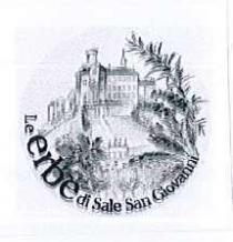 SIMBOLO TONDO CON SFONDO BIANCO. DISEGNO CENTRALE RAFFIGURANTE: CASTELLO E CHIESA NELLA PARTE SUPERIORE E MAZZETTI DI LAVANDA, FINOCCHIO, ROSMARINO, SIMBOLO TONDO CON SFONDO BIANCO. DISEGNO CENTRALE RAFFIGURANTE: CASTELLO E CHIESA NELLA PARTE SUPERIORE E MAZZETTI DI LAVANDA, FINOCCHIO, ROSMARINO, MELISSA E SALVIA NELLA PARTE INFERIORE. DISEGNO CONTORNATO DALLA SCRITTA: Le erbe di Sale San Giovanni NELLA PARTE INFERIORE. MARCHIO E DEPOSITATO IN BIANCO E NERO, MA POTRA ESSERE UTILIZZATO IN QUALSIASI COLORE O COMBINAZIONE DI COLORI. SIMBOLO TONDO CON SFONDO BIANCO. DISEGNO CENTRALE RAFFIGURANTE: CASTELLO E CHIESA NELLA PARTE SUPERIORE E MAZZETTI DI LAVANDA, FINOCCHIO, ROSMARINO