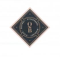 QUEBRACHO BISTROT . STEAKHOUSE . MIXOLOGY . PIZZA IL LOGO è COMPOSTO DA DUE ROMBI SOVRAPPOSTI DI COLORE E DIMENSIONE DIVERSA QUEBRACHO BISTROT . STEAKHOUSE . MIXOLOGY . PIZZA LOGO è COMPOSTO DA DUE ROMBI SOVRAPPOSTI DI COLORE E DIMENSIONE DIVERSA NELLA PARTE CENTRALE VI è RIDISEGNATA MATTONELLA SIMBOLO DEL LOCALE COMPOSTA DA UN CERCHIO DOVE LA LINEA PERIMETRALE IN QUATTRO PUNTI SIMMETRICI SI RICONGIUNGE ALLA BORDATURA DEL SECONDO ROMBO. NELLA PARTE CENTRALE TROVIAMO LE DUE LETTERE QB MESSE UNA IN ALTO E UNA IN BASSO CIRCOSCRITTE DALLE PAROLE BISTROT STEAKHOUSE MIXOLOGY PIZZA INTERVELLATE CON DEI PALLINI QUEBRACHO BISTROT . STEAKHOUSE . MIXOLOGY . PIZZAIL LOGO è COMPOSTO DA DUE ROMBI SOVRAPPOSTI DI COLORE E DIMENSIONE DIVERSA