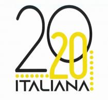 SCRITTA ITALIANA SEGUITA DAI NUMERI 2020 . IL MARCHIO E COSTITUITO DAL NUMERO 2020 SCRITTO NON ALLINEATO, I PRIMI DUE NUMERI 20 SCRITTA ITALIANA SEGUITA DAI NUMERI 2020 . MARCHIO E COSTITUITO DAL NUMERO 2020 SCRITTO NON ALLINEATO, I PRIMI DUE NUMERI 20 DI COLORE NERO SONO DI DIMENSIONI PIU GRANDI RISPETTO AGLI ALTRI DUE NUMERI 20 DI COLORE ORO POSTI IN PRIMO PIANO. SOTTO IL NUMERO 2 DI COLORE NERO CI SONO NR 07 PUNTI DI COLORE GIALLO ORO IN ORIZZONTALE, NR 08 PUNTI IN VERTICALE SOTTO LA SCRITTA ITALIANA IN CARATTERE STAMPATELLO DI COLORE NERO. SCRITTA ITALIANA SEGUITA DAI NUMERI 2020 .