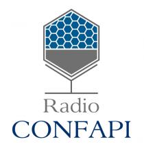 Logo RADIO CONFAPI è realizzato in due colori, con sviluppo verticale. Nella parte superiore è presente il pittogramma, rappresentato Logo RADIO CONFAPI è realizzato in due colori, con sviluppo verticale. Nella parte superiore è presente il pittogramma, rappresentato da un microfono stilizzato ricavato dalla fusione tra una parte del logo aziendale un esagono contenente una trama a nido d ape ed una struttura sottostante rappresentante il piedistallo del microfono. Il look dell outline utilizzato per il piedistallo è il medesimo del logo aziendale. Nella parte centrale è presente la scritta Radio, di larghezza equivalente al piedistallo, in colore secondario, font Sanford book e di dimensioni in punti pari all 83 della scritta principale. Ancora più in basso la scritta principale Confapi, in colore primario, font Sanford book, definisce visivamente la larghezza massima del logo. Nella parte inferiore è presente il claim, in colore secondario, font Averta Light, di dimensioni in punti pari al 40 della scritta principale, separato dalla scritta Confapi da un elemento grafico identico al piedistallo del microfono. Il Logo RADIO CONFAPI è realizzato in due colori, con sviluppo verticale. Nella parte superiore è presente il pittogramma, rappresentato