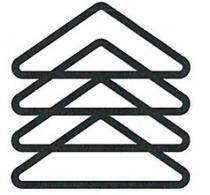 pittogramma composto da quattro triangoli isosceli stondati sugli angoli ed intersecati dal basso verso l alto dove la base del triangolo pittogramma composto da quattro triangoli isosceli stondati sugli angoli ed intersecati dal basso verso l alto dove la base del triangolo successivo ha origine dalla metà dell altezza del triangolo sottostante pittogramma composto da quattro triangoli isosceli stondati sugli angoli ed intersecati dal basso verso l alto dove la base del triangolo