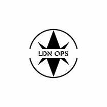 LDN OPS in carattere di fantasia all interno di figura stilizzata di stella a sei punte, il tutto contenuto all interno di LDN OPS in carattere di fantasia all interno di figura stilizzata di stella a sei punte, tutto contenuto all interno di un cerchio spezzato ai lati in corrispondenza di LDN OPS LDN OPS in carattere di fantasia all interno di figura stilizzata di stella a sei punte, il tutto contenuto all interno di