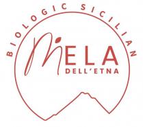 marchio comprende la scritta MELA DELL ETNA in rosso scuro, in stampatello maiuscolo e disposta su due righe di cui marchio comprende la scritta MELA DELL ETNA in rosso scuro, in stampatello maiuscolo e disposta su due righe di cui la prima, MELA, con la lettera M stilizzata ed in corpo prevalente sulla seconda, DELL ETNA . La suddetta scritta è posta all interno di una linea chiusa, di colore rosso scuro, attorno alla quale è posta l ulteriore scritta BIOLOGIC SICILIAN anch essa in rosso scuro e in stampatello maiuscolo Il marchio comprende la scritta MELA DELL ETNA in rosso scuro, in stampatello maiuscolo e disposta su due righe di cui