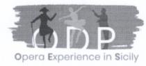 O D P Opera Experience in Sicily. Il marchio consiste in una immagine con tre personaggi che simulano il canto O D P Opera Experience in Sicily. marchio consiste in una immagine con tre personaggi che simulano il canto lirico, il ballo e la direzione d orchestra. Il tutto è riprodotto su una sfondo raffigurante una pennellata di colore. La vocale O e le consonanti D e P fanno da appoggio a ciscuno delle tre persone. Sotto le immagini è riportata la frase: Opera Experience in Sicily . Il marchio viene registrato in bianco e nero ma di fatto sarà utilizzato in tutti i colori e combinazioni di colori possibili. O D P Opera Experience in Sicily. Il marchio consiste in una immagine con tre personaggi che simulano il canto