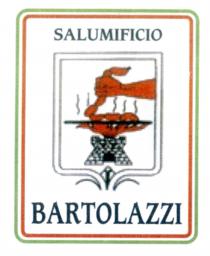 IL MARCHIO E COSTITUITO DA UNA TORRE SULLA QUALE SI INNALZA UNA FIAMMA. SULLA FIAMMA E APPOGGIATO UN BRACIERE SULLA MARCHIO E COSTITUITO DA UNA TORRE SULLA QUALE SI INNALZA UNA FIAMMA. SULLA FIAMMA E APPOGGIATO UN BRACIERE SULLA QUALE UNA MANO SI PROTENDE PER CUOCERVI DELLE SALSICCE. AL DI SOPRA DELLO STEMMA COMPARE LA SCRITTA SALUMIFICIO, AL DI SOTTO DELLO STEMMA COMPARE LA SCRITTA BARTOLAZZI . IL MARCHIO E COSTITUITO DA UNA TORRE SULLA QUALE SI INNALZA UNA FIAMMA. SULLA FIAMMA E APPOGGIATO UN BRACIERE SULLA