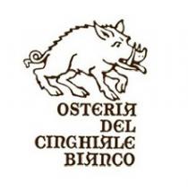 Consistente nella scritta Osteria del Cinghiale Bianco su quattro righe sovrapposte, con allineamento a destra, in caratteri stampatello maiuscolo medievaleggiante, Consistente nella scritta Osteria del Cinghiale Bianco su quattro righe sovrapposte, con allineamento a destra, in caratteri stampatello maiuscolo medievaleggiante, sormontata dalla rappresentazione di un cinghiale nell atto di avanzare, con zampa sinistra alzata. Consistente nella scritta Osteria del Cinghiale Bianco su quattro righe sovrapposte, con allineamento a destra, in caratteri stampatello maiuscolo medievaleggiante