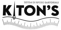 IL MARCHIO E COSTITUITO DALLA DICITURA KITON S LA LETTERA I E RAPPRESENTATA DA UN AGO CON FILO. SOPRA SI TROVA MARCHIO E COSTITUITO DALLA DICITURA KITON S LA LETTERA I E RAPPRESENTATA DA UN AGO CON FILO. SOPRA SI TROVA IL PAY OFF SISTEMI DI RIPOSO SARTORIALI AL DI SOTTO SI TROVA IL DISEGNO DI UN METRO SARTORIALE IL MARCHIO E COSTITUITO DALLA DICITURA KITON S LA LETTERA I E RAPPRESENTATA DA UN AGO CON FILO. SOPRA SI TROVA