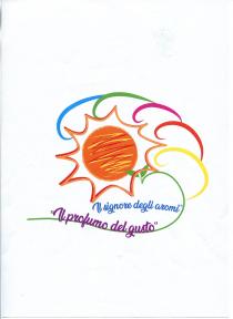 logo è composto da un sole con dei doppi raggi colorati che formano dei semicerchi. Intorno al sole n. logo è composto da un sole con dei doppi raggi colorati che formano dei semicerchi. Intorno al sole n. 6 tratti colorati che iniziano una curva, che ruotano e che formano un vortice, dei petali, una girandola, dei mezzi cuori il quale l ultimo il n. 6 che chiude la rotazione. Ha due foglioline attaccate e finisce il suo percorso da una linea dove è descritto il nome del marchio: IL signore degli aromi il profumo del gusto che fanno parte integrante e descrittiva del logo. Il logo è composto da un sole con dei doppi raggi colorati che formano dei semicerchi. Intorno al sole n.