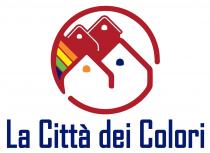 IL LETTERING È COMPOSTO DALLA DICITURA La Città dei Colori . IL PITTOGRAMMA È COMPOSTO DA UN CERCHIO CHE RACCHIUDE 4 LETTERING È COMPOSTO DALLA DICITURA La Città dei Colori . IL PITTOGRAMMA È COMPOSTO DA UN CERCHIO CHE RACCHIUDE 4 CASE. NELLA PARTE SINISTRA TROVIAMO 4 SIMBOLI DI COLORE DIVERSO CHE RAPPRESENTANO L ARCOBALENO. IL LETTERING È COMPOSTO DALLA DICITURA La Città dei Colori . IL PITTOGRAMMA È COMPOSTO DA UN CERCHIO CHE RACCHIUDE 4
