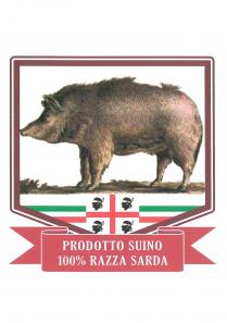 PRODOTTO SUINO 100 RAZZA SARDA scritta di colore bianco inserita in un nastro di colore marrone alla base di uno PRODOTTO SUINO 100 RAZZA SARDA scritta di colore bianco inserita in un nastro di colore marrone alla base di uno scudetto di contorno di colore amaranto alla cui base è presente la bandiera della Sardegna alla quale posteriormente sono poste due barre trasversali di colore rosso e verde a ricordare la bandiera italiana. tutto è sovrastato dalla prima rappresentazione storica del suino di razza Sarda posta su sfondo bianco. PRODOTTO SUINO 100 RAZZA SARDA scritta di colore bianco inserita in un nastro di colore marrone alla base di uno