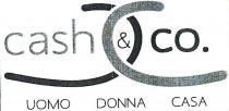 marchio è composto dalla scritta CASH CO . uomo donna casa le parole sono scritte con marchio è composto dalla scritta CASH CO . uomo donna casa le parole sono scritte con caratteri di fantasia . Le parole che descrivono il marchio sono suddivise in due righe .La prima riga troviamo la scritta CASH CO . con la particolarita che la lettera viene racchiusa da due lettere C scritte in modo inverso l una altra con la linea bassa prolungata, alla fine della scritta troviamo un punto, nella seconda riga troviamo le scritte uomo donna casa Il marchio è composto dalla scritta CASH CO . uomo donna casa le parole sono scritte con