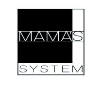 MAMA S SYSTEM FIGURATIVO Il marchio consiste in un impronta raffigurante la dicitura MAMA S SYSTEM dove l elemento verbale MAMA S è ricompreso fra due MAMA S SYSTEM FIGURATIVO marchio consiste in un impronta raffigurante la dicitura MAMA S SYSTEM dove l elemento verbale MAMA S è ricompreso fra due linee parallele orizzontali ed è parzialmente sovrapposto una figura geometrica quadrata. L intera dicitura è posta all interno di un etichetta di forma sostanzialmente quadrata. Il marchio contiente i termini in lingua inglese mama e system, in traduzione italiana, rispettivamente nel significato di mamma e metodo, sistema . La dicitura nel complesso è priva di significato. MAMA S SYSTEM FIGURATIVO Il marchio consiste in un impronta raffigurante la dicitura MAMA S SYSTEM dove l elemento verbale MAMA S è ricompreso fra due