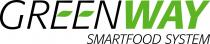 Greenway Smartfood System - Il logo è realizzato a due colori, nero e verde come da immagine, ed è composto Greenway Smartfood System - logo è realizzato a due colori, nero e verde come da immagine, ed è composto da tre scritte maiuscole sviluppate su due righe: la scritta GREENWAY su una, SMARTFOOD SYSTEM sull altra. Il font utilizzato è Formata Light Italic e Medium Italic. Il logo è caratterizzato da due foglioline verdi al centro delle due E e dalla scritta WAY in verde. La scritta SMARTFOOD SYSTEM è più piccola e partendo dalla fine delle E si allinea a destra. Su sfondo scuro il logo può essere trattato in reverse, le parti del logo in nero diventano bianche mentre le parti in verde rimangono invariate. Greenway Smartfood System - Il logo è realizzato a due colori, nero e verde come da immagine, ed è composto