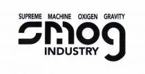 SMOG INDUSTRY Scritta composta da 4 lettere, S M O G di colore bianco e nero con relativo significato di ciascuna SMOG INDUSTRY Scritta composta da 4 lettere, S M O G di colore bianco e nero con relativo significato di ciascuna lettera. S Supreme M Machine O Oxygen G Gravity sotto le lettere M ed O compare la scritta industry font utilizzato è black avenir SMOG INDUSTRY