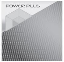 Marchio figurativo POWER PLUS. Il marchio è costituito dalla dicitura POWER PLUS, eseguita in un carattere stampatello maiuscolo di fantasia, Marchio figurativo POWER PLUS. marchio è costituito dalla dicitura POWER PLUS, eseguita in un carattere stampatello maiuscolo di fantasia, posta sopra una raffigurazione di fantasia costituita dalla metà di un esagono, suddiviso in triangoli, appoggiato su piano obliquo con grafica a righe parallele. Marchio figurativo POWER PLUS. Il marchio è costituito dalla dicitura POWER PLUS, eseguita in un carattere stampatello maiuscolo di fantasia