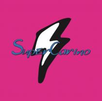 Super Carino è un marchio formato dalla scritta Super Carino colore blu notte su una Saetta colore bianco e contorni Super Carino è un marchio formato dalla scritta Super Carino colore blu notte su una Saetta colore bianco e contorni neri, sfondo color magenta, riproducibile, nei suoi diversi elementi, anche con diverse colorazioni e combinazioni cromatiche Super Carino è un marchio formato dalla scritta Super Carino colore blu notte su una Saetta colore bianco e contorni