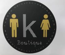 IL MARCHIO CONSISTE IN UN CERCHIO SUI CUI MARGINI SI RIPETE SIMMETRICAMENTE LA SCRITTA URBAN CHIC FACTORY MARCHIO CONSISTE IN UN CERCHIO SUI CUI MARGINI SI RIPETE SIMMETRICAMENTE LA SCRITTA URBAN CHIC FACTORY DESIGN ED ALL INTERNO DEL CERCHIO CI SONO DELLE IMMAGINI STILIZZATE RAFFIGURANTI UN UOMO LA LETTERA K ED UNA FIGURA DI DONNA, SOTTO IL PAY-OFF RIPORTA LA PAROLA STILIZZATA BOUTIQUE . IL MARCHIO CONSISTE IN UN CERCHIO SUI CUI MARGINI SI RIPETE SIMMETRICAMENTE LA SCRITTA URBAN CHIC FACTORY