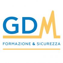 marchio è strutturato da una parte tipografica GD e FORMAZIONE SICUREZZA in blu chiaro, una parte figurativa lettera marchio è strutturato da una parte tipografica GD e FORMAZIONE SICUREZZA in blu chiaro, una parte figurativa lettera M che rappresenta la riproduzione grafica dell attività elettrica del cuore, in giallo e una simbolica linea sottostante in giallo . Il marchio è strutturato da una parte tipografica GD e FORMAZIONE SICUREZZA in blu chiaro, una parte figurativa lettera