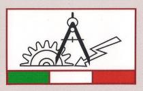 marchio consiste in una riproduzione grafica in cui, all interno di un rettangolo, sono raffigurati, un compasso in colore nero marchio consiste in una riproduzione grafica in cui, all interno di un rettangolo, sono raffigurati, un compasso in colore nero sovrapposto alla metà superiore di una ruota dentata posta alla sua sinistra ed una saetta posta alla sua destra; la parte bassa del rettangolo essendo occupata dai colori della bandiera italiana Il marchio consiste in una riproduzione grafica in cui, all interno di un rettangolo, sono raffigurati, un compasso in colore nero