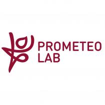 Scritta Prometeo Lab di colore Rosso preceduta da un pittogramma stilizzato che simboleggia un uomo che tiene una fiamma in Scritta Prometeo Lab di colore Rosso preceduta da un pittogramma stilizzato che simboleggia un uomo che tiene una fiamma in mano. Testo e pittogramma sono dello stesso pantone. Scritta Prometeo Lab di colore Rosso preceduta da un pittogramma stilizzato che simboleggia un uomo che tiene una fiamma in