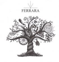 IL MARCHIO RAPPRESENTA UN SOLE CON LINEE RETTE, SOTTO IL QUALE E PRESENTE LA SCRITTA FERRARA, INOLTRE VI E PRESENTE MARCHIO RAPPRESENTA UN SOLE CON LINEE RETTE, SOTTO IL QUALE E PRESENTE LA SCRITTA FERRARA, INOLTRE VI E PRESENTE IL DISEGNO DI UN ALBERO CON SIMBOLI DIVERSI QUALI: RUOTA, TRINACRIA, VOLTO, PIANTE, BASTONE, MAIOLICHE, PIANTA FICO D INDIA. IL LOGO VIENE DEPOSITATO IN BIANCO E NERO MA POTRA ESSERE UTILIZZATO IN TUTTI I COLORI E LORO COMBINAZIONI. IL MARCHIO RAPPRESENTA UN SOLE CON LINEE RETTE, SOTTO IL QUALE E PRESENTE LA SCRITTA FERRARA, INOLTRE VI E PRESENTE