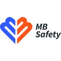 marchio consiste nella scritta MB Safety safety è un termine inglese,in italiano si traduce sicurezza in caratteri di fantasia di marchio consiste nella scritta MB Safety safety è un termine inglese,in italiano si traduce sicurezza in caratteri di fantasia di colore nero;la scritta è affiancata da una figura di fantasia che potrebbe sembrare un fiore o due cuori sovrapposti oppure una m minuscola di fantasia di colore blu affiancata una B maiuscola di colore arancione. Il marchio consiste nella scritta MB Safety safety è un termine inglese,in italiano si traduce sicurezza in caratteri di fantasia di