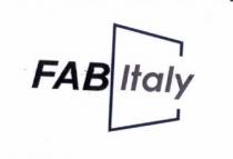 FAB ITALY Il marchio figurativo è rappresentato dalla dicitura in carattere stampatello FAB ITALY, di cui la parola FAB è composta FAB ITALY marchio figurativo è rappresentato dalla dicitura in carattere stampatello FAB ITALY, di cui la parola FAB è composta da lettere maiuscole di colore nero, la parola Italy di colore grigio è racchiusa in un profilo di forma quadrata ruotato di 45 gradi di colore blu. FAB ITALY