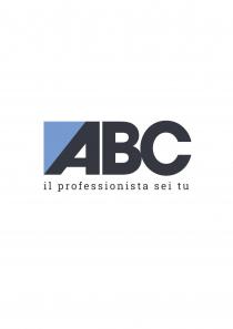 Marchio figurativo come da rappresentazione grafica allegata comprendente le diciture ABC, il professionista sei tu in caratteri stilizzati in cui Marchio figurativo come da rappresentazione grafica allegata comprendente le diciture ABC, professionista sei tu in caratteri stilizzati in cui la dicitura ABC comprende, in corrispondenza della lettera A, un elemento grafico geometrico ed è posta superiormente alla dicitura il professionista sei tu il tutto nei colori: pantone 659C e pantone Cool Gray 11C . Marchio figurativo come da rappresentazione grafica allegata comprendente le diciture ABC, il professionista sei tu in caratteri stilizzati in cui