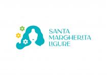 La versione principale del logo si compone di Pittogramma segno grafico raffigurante il volto di una donna i cui tratti La versione principale del logo si compone di Pittogramma segno grafico raffigurante volto di una donna i cui tratti sono definiti dalla chioma, avente solo le labbra e con applicazione sul lato sinistro della chioma di una margherita inoltre altre due margherite sono posizionate sul lato sinistro sopra la chioma e logo tipo parte testuale riportante la scritta Santa Margherita Ligure con carattere tipografico font Carla Sans, la cui posizione e proporzione sono definite e progettate come in allegato. La versione principale del logo si compone di Pittogramma segno grafico raffigurante il volto di una donna i cui tratti
