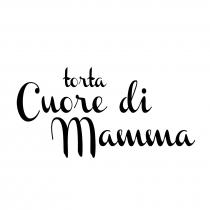 marchio è composto dalla dicitura Torta Cuore di mamma, in stile calligrafico e suddiviso in tre livelli. Nel primo marchio è composto dalla dicitura Torta Cuore di mamma, in stile calligrafico e suddiviso in tre livelli. Nel primo livello, la parola Torta . Nel secondo livello Cuore di . Più sotto, nel terzo livello Mamma . Il marchio è composto dalla dicitura Torta Cuore di mamma, in stile calligrafico e suddiviso in tre livelli. Nel primo