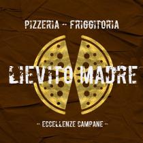 MARCHIO FIGURATIVO A COLORI DOVE SULLO SFONDO TROVIAMO UNA TOVAGLIA MARRONE STROPICCIATA, NUMERO 4 SPICCHI DI PIZZA GIALLI STILIZZATI A MARCHIO FIGURATIVO A COLORI DOVE SULLO SFONDO TROVIAMO UNA TOVAGLIA MARRONE STROPICCIATA, NUMERO 4 SPICCHI DI PIZZA GIALLI STILIZZATI A FORMA DI TRIANGOLO CON AL DI SOPRA CERCHIETTI DI PICCOLE E MEDIE DIMENSIONI RICHIAMANTI LA MOZZARELLA. A RILIEVO SUGLI SPICCHI AL CENTRO E RIPORTATA LA SCRITTA PIU GRANDE LIEVITO MADRE RISPETTO ALLE SCRITTE IN ALTO PIZZERIA-FRIGGITORIA E IN BASSO - ECCELLENZE CAMPANE TUTTE DI COLORE BIANCO . LE SCRITTE SONO COSPARSE DI FARINA PER CUI SI HA UNA VISIONE SBIADITA DELLE STESSE. MARCHIO FIGURATIVO A COLORI DOVE SULLO SFONDO TROVIAMO UNA TOVAGLIA MARRONE STROPICCIATA, NUMERO 4 SPICCHI DI PIZZA GIALLI STILIZZATI A