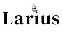 marchio figurativo è costituito, come da esemplare allegato, dalla dicitura Larius in grassetto ed in cui la lettera l marchio figurativo è costituito, come da esemplare allegato, dalla dicitura Larius in grassetto ed in cui la lettera l è riprodotta in maiuscolo mentre le successive lettere sono riprodotte in caratteri minuscoli. La dicitura Larius è sovrastata dalla rappresentazione grafica di un rametto di ulivo con due olive, una delle quali costituisce il puntino della lettera i sottostante. Il marchio figurativo è costituito, come da esemplare allegato, dalla dicitura Larius in grassetto ed in cui la lettera l