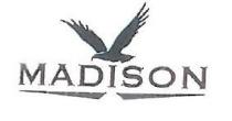 MADISON - il logo della società che si occupa della produzione di pellami, è costituito dall icona di un aquila, maestosa con MADISON - logo della società che si occupa della produzione di pellami, è costituito dall icona di un aquila, maestosa con le ali spiegate, di colore blu scuro. La scritta MADISON tutta con caratteri maiuscoli è invece in un font graziato un Copperplate per la precisione, di un intenso e raffinato color vinaccia. Al di sotto di questo, due segni grafici speculari, che riprendono il blu scuro dell aquila, il librarsi verso il cielo la rende icona perfetta del raggiungimento di vette supreme, di eleganza, ma anche di potenza e resistenza, gli stessi valori dei prodotti dell azienda. MADISON - il logo della società che si occupa della produzione di pellami, è costituito dall icona di un aquila, maestosa con