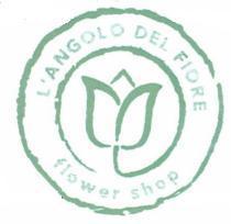 L ANGOLO DEL FIORE. IMMAGINE STILIZZATA DI FIORE RACCHIUSA IN ELEMENTO CIRCOLARE. NELLA PARTE SUPERIORE DENOMINAZIONE DELL ATTIVITA, NELLA PARTE INFERIORE DICITURA