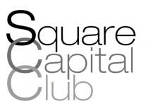 SQUARE CAPITAL CLUB grafia. Il marchio è costituito dalla dicitura SQUARE CAPITAL CLUB in grafia particolare e posta su tre