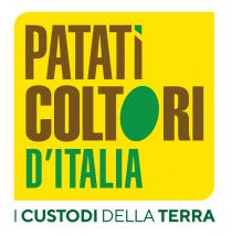 Il marchio consiste nella dicitura PATATì COLTORI D ITALIA su tre righe in caratteri standard di colore marrone PANTONE P19-16 C