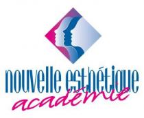 nouvelle esthétique académie accademia europea di formazione professionale in estetica trucco e acconciatura ;nouvelle esthétique in font red velvet, colore blu;