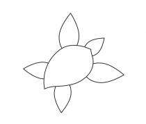 Il logo è raffigurato da una tartaruga marina con guscio e pinne a forma di foglia simmetriche tra loro ma