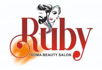 MARCHIO FIGURATIVO RUBY ROMA BEAUTY SALON TRADOTTO IN ITALIANO RUBY SALONE DI BELLEZZA ROMA, COME DA ESEMPLARE ALLEGATO.