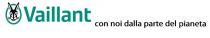 MARCHIO FIGURATIVO A COLORI COMPRENDENTE LA DICITURA DI FANTASIA PRIVA DI SIGNIFICATO VAILLANT CON NOI DALLA PARTE DEL PIANETA RIPRODOTTA