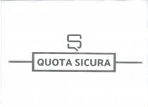 IL MARCHIO CONSISTE NELLA DICITURA QUOTA SICURA SCRITTA TOTALMENTE IN CARATTERE MAIUSCOLO, CON COLORE VERDE, E INSERITO ALL INTERNO DI UN
