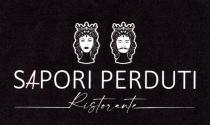IL MARCHIO SAPORI PERDUTI SI PRESENTA CON CARATTERI MAIUSCOLI, AL CUI INTERNO LA A E STILIZZATA E CON I CARATTERI
