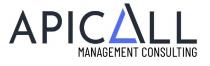 Il marchio è costituito dalla dicitura APICALL MANAGEMENT CONSULTING in caratteri di fantasia. Il termine APICALL non ha alcun significato