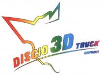 Il marchio consiste nella scritta DISCIO 3D TRUCK in traduzione DISCIO 3D Camion sottolineata da una linea sotto la quale