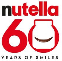 Il marchio consiste nel logo NUTELLA 60 YEARS OF SMILE e parte figurativa